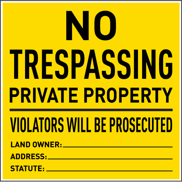 Nostalgia Burst Premium Acrylic Sign No Trespassing 27x18 CGSignLab 5-Pack Nostalgia Burst Premium Acrylic Sign No Trespassing 27x18 CGSignLab 5-Pack